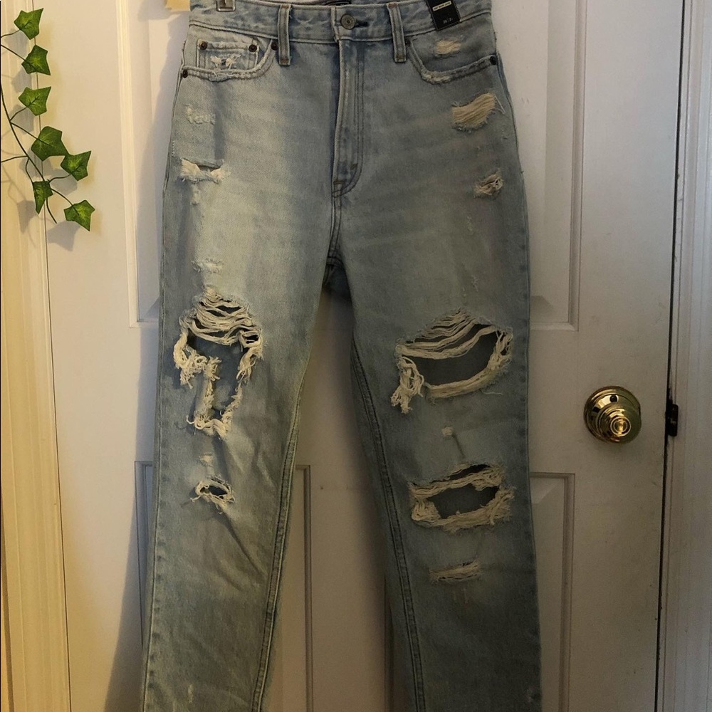 NWT abercrombie & fitch mom jean high rise